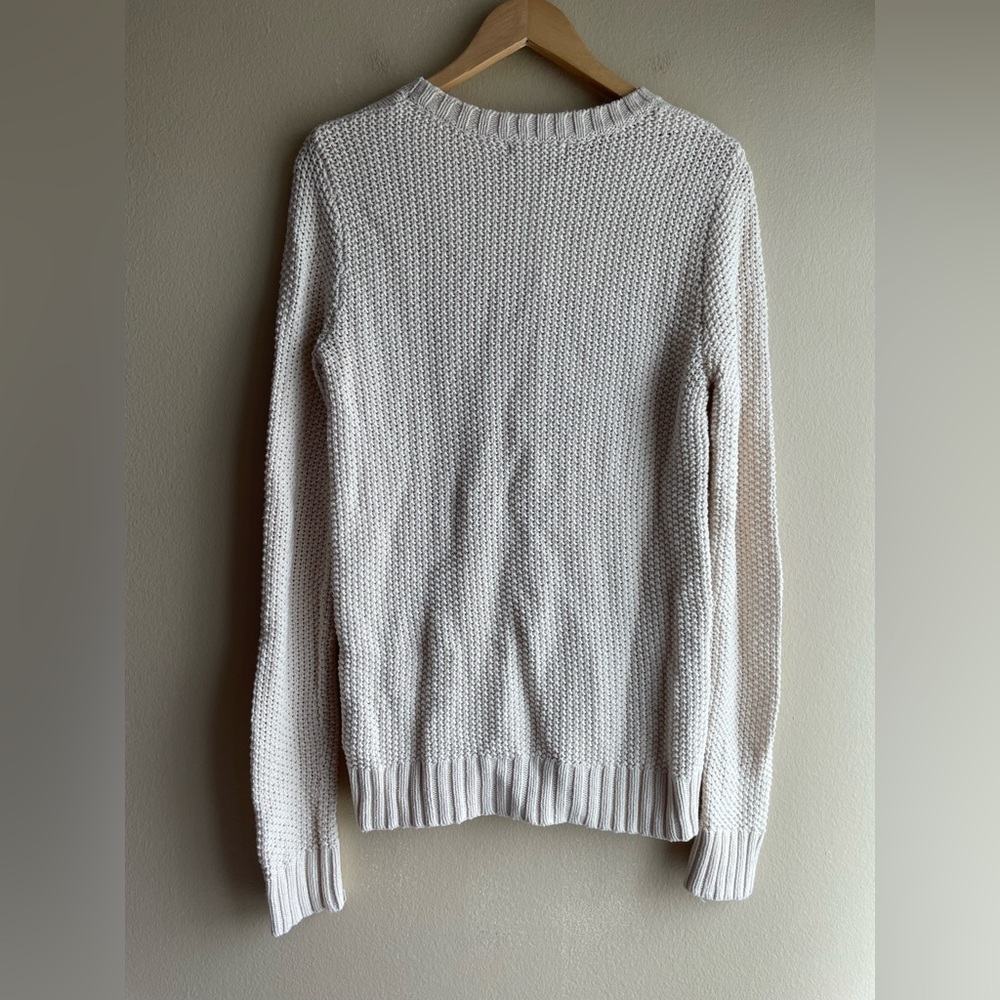 Pim Larkin Women Cream Sweater Shimmer Glitter Size Small - Picture 4 of 8